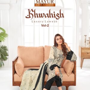 Mayur Khwahish Vol-02 series 2001-2008 Pure Lawn Cotton wholesale suit