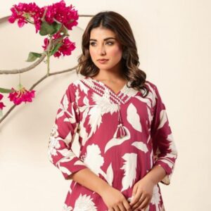 modern cotton readymade amazing print co-ord set in wholesale surat