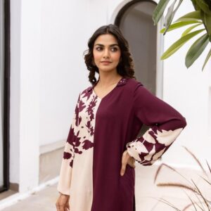 modern german rayon readymade pretty combo kurti with plazzo in wholesale surat