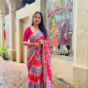 pr kc 495 unique zari woven zig zag georgette new saree in wholesale surat