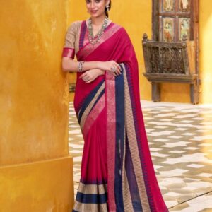 pr meeshrii ynf7049 poly cotton elegance saree in wholesale surat