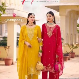 rangoon nirali series 10121 to 10124 readymade chiffon womens indian salwar kameez in wholesale surat