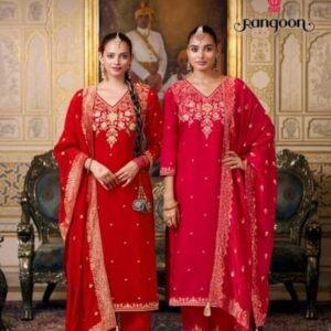 rangoon radha rani series 10081 to 10082 silk hit design readymade suit kin wholesale surat