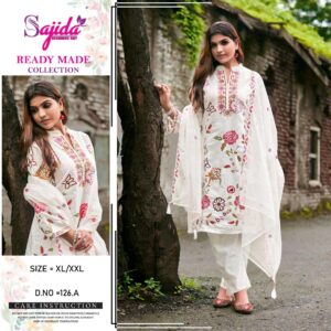 sajida designer alk 126 raga roman silk pakistani readymade designer salwar kameez in wholesale surat