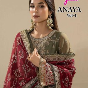 sajida designer anaya vol 4 series 1119 to 1121 fox georgette designer pakistani salwar kameez in wholesale surat