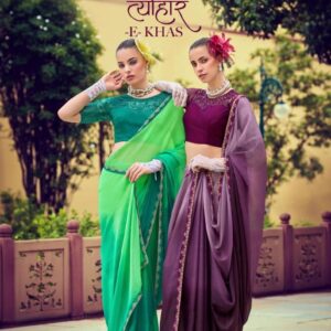 sanskar tex print tyohar e khas series 31001 to 31008 tokyo trendy sarees in wholesale surat