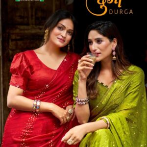 sanskar tex prints durga series 31001 to 31008 unique georgette saree in wholesale surat