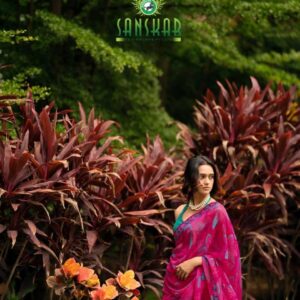 sanskar tex rashmika series 41001 to 41008 prints georgette daily wear saree in wholesale surat to  to