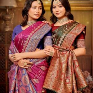 Saroj Omkar satin saroski vol.4 series 4001 to 4005 satin silk saree in wholesale surat