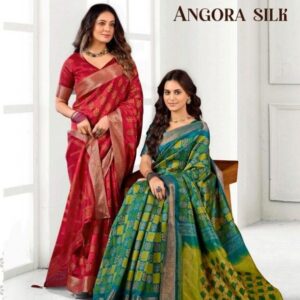 vipul fashion angora silk pretty look series 91377-91382 silk saree in wholesale surat