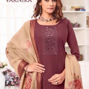 vishnu vernika series 41001 to 41012 jamdani silk pretty look suits in wholesale surat
