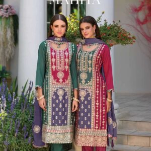 zaveri mahiya series 1302-1303 heavy Chinon readymade suit