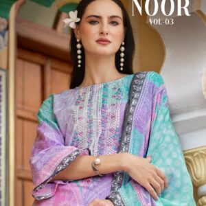 zulfat noor vol 3 series 662001-662008 cotton wholesale suit