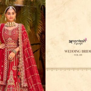anantesh lifestyle wedding bride vol 3 series 13006 to 13010 semi stitch silk velvet lehenga in wholesale surat