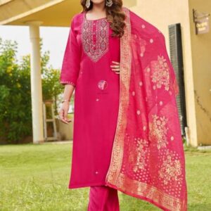 anju fab mt series 4731-4732 readymade dola silk unique combo suit in wholesale surat