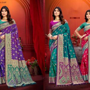 Bunawat Sursangam 02 series 1001 to 1006 Sangam Prints Silk Woven Work Traditional Saree in wholesale surat