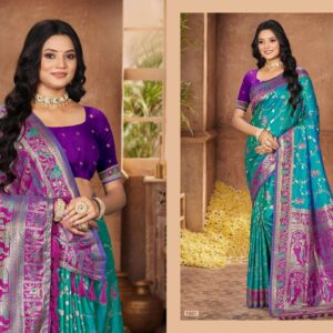 Bunawat Sursangam-07 series 1001 to 1004 Sangam Prints Silk Woven Work Traditional Saree in wholesale surat