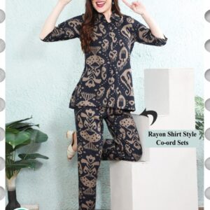 desire vol 5031 rayon shirt style readymade fancy combo co-ord sets in wholesale surat