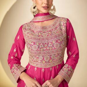 gulkayra designer rasbari series 7626A to 7626C chinon readymade party wear plazzo suits in wholesale surat