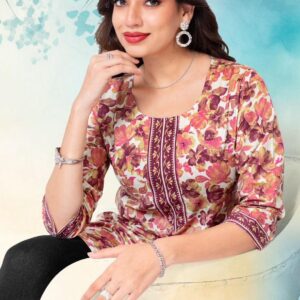 Kala Femina Vol-1 series 8501 to 8510 Pure Cotton Printed Short Tops in wholesale surat