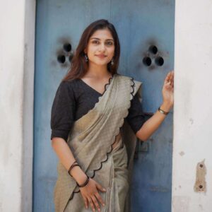 pr ynf7105 Gadhawal Chex Lucknowi Work saree