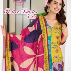 Radhika Lifestyle Festive Dairies Vol 1 Series 1001 to 1006 Muslin Print Wholesale Readymade Salwar Kameez in Surat