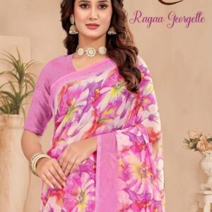 ruchi ragaa georgette vol 23 series 50804A to 50804F georgette pretty look saree in wholesale surat
