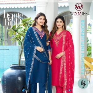 woodee mahima series 1001 to 1006 viscose gandhawal readymade suit in wholesale surat