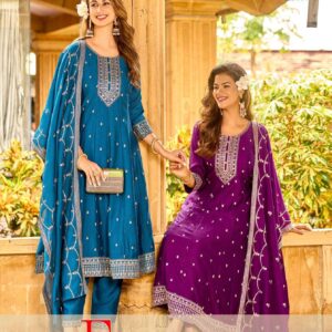 aanchi fatima hit design vichitra silk salwar kameez in wholesale surat