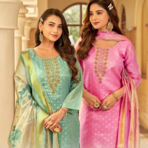 aanchi sunidhi fully stitch jacquard gorgeous look suit in wholesale surat