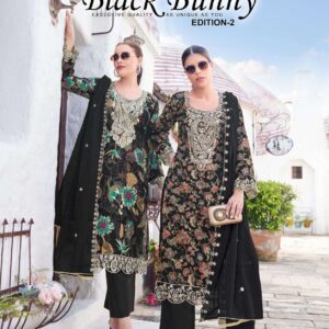 alok launch black bunny vol 2 series 207688701 to 207688706 viscose rayon pakistani salwar kameez in wholesale surat