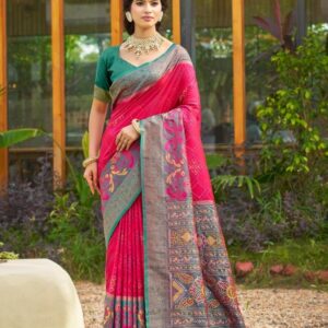 Astita fancy designer POORVIKA SILK VOL 4 Pochampalli Soft Silk fabric saree in wholesale surat