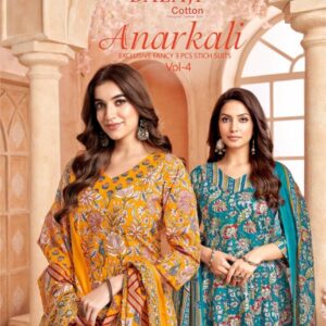 balaji cotton anarkali vol 4 series 4001 to 4008 gram pali readymade pretty suit in wholesale surat