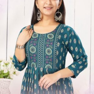 dt devi kina readymade pretty look 9448 rayon combo kids long kurtis in wholesale surat
