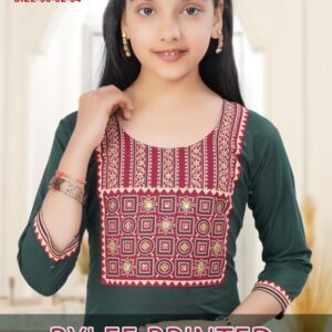 dt devi launch ryka printed readymade cotton 9067 pretty combo kids suit in wholesale surat