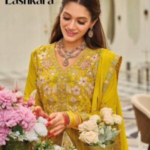 eba lifestyle lashkara series 2161 to 2163 chinon fully stitch exclusive plazzo kurti with dupatta in wholesale surat
