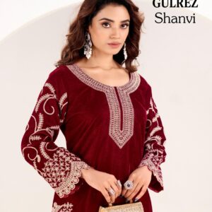 gulrez shanvi series 332001 to 332004 velvet readymade winter special co-ord sets in wholesale surat