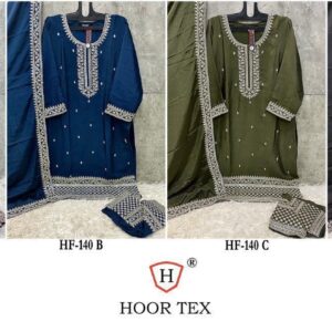 hoor tex HF-140 series A To D Heavy Chinon pakistani suit in wholesale surat