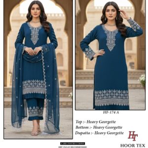 HOOR TEX HF-174 series A To D Hevy Georgette With Zarkan Work suit in wholesale surat