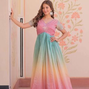 ka 1169 gold crush shop stunning fully stitch gown for any occasion