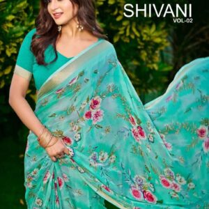kashvi creation shivani vol 2 series 201 to 208 dull moss best sarees in wholesale surat