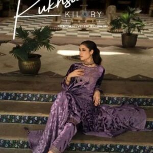 kilory trends rukhsat series 01 to 04 readymade big size velvet winter suit in wholesale surat