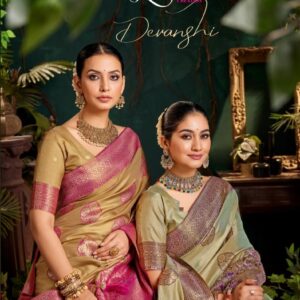 leela creation devanshi series A to F dyed silk fashionbale saree in wholesale surat