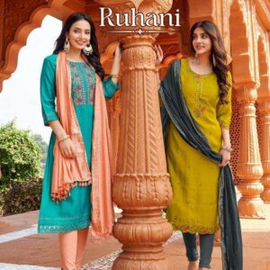 mittoo ruhani series 1001-1006 Viscose Weaving wholesale salwar kameez in surat