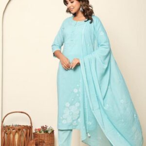 modern cotton handwork readymade classic combo suit in wholesale surat