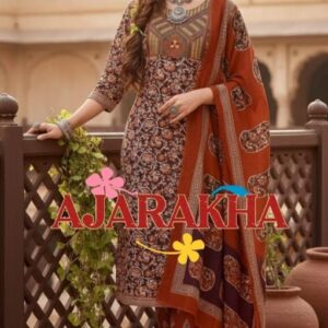 pr ajarakha cotton readymade elegance plus size suit in wholesale surat