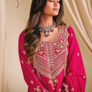 radha trendz kalash series 6001 to 6003 fully stitch chinon fashionable plazzo kurti with dupatt in wholesale surata