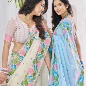 rajpath gulabi series 650001-650006 linen silk wholesale saree