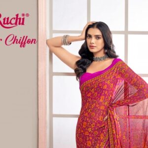 ruchi star chiffon vol 219 series 30701 A to 30703 D chiffon daily wear saree in wholesale surat