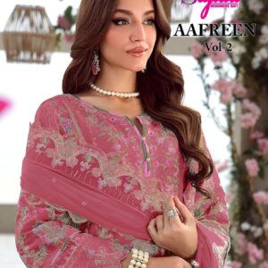 sajida designer aafreen vol 2 series 1058 A to 1058 D organza pakistani suit in wholesale surat